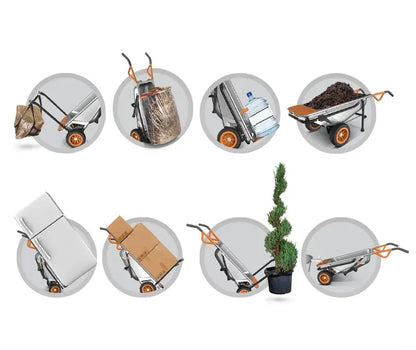 WORX AEROCart WG050  8-in-1 Multi-Function Yard Cart, Wheelbarrow & Dolly