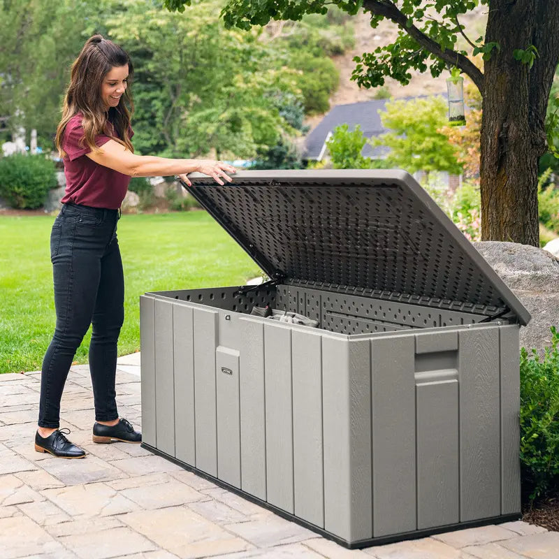 Lifetime 568-Litre Modern Deck Box  Weather-Resistant Outdoor Storage Unit (Model 60384U)