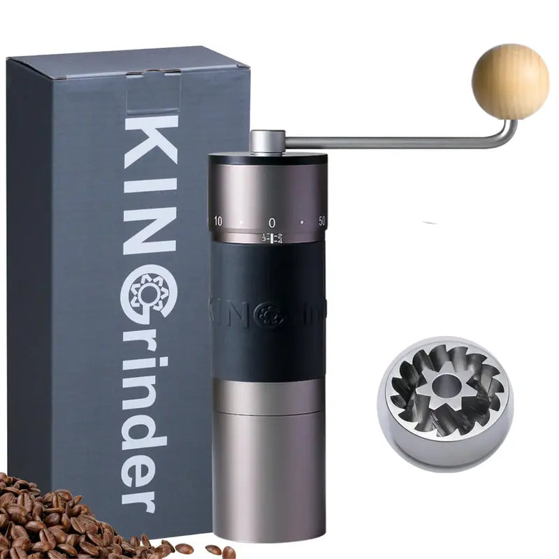 KINGrinder K6 Manual Coffee Grinder  Precision Burr Mill with Ergonomic Straight Handle