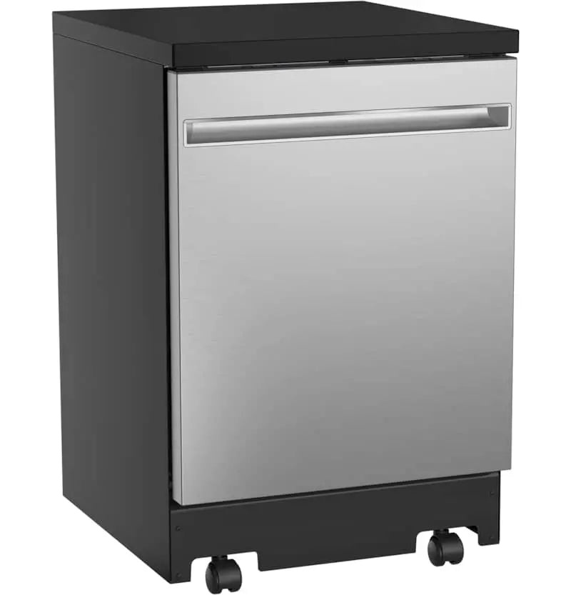 24″ Stainless Steel Portable Dishwasher  Compact Countertop Unit with Sanitize Cycle Function
