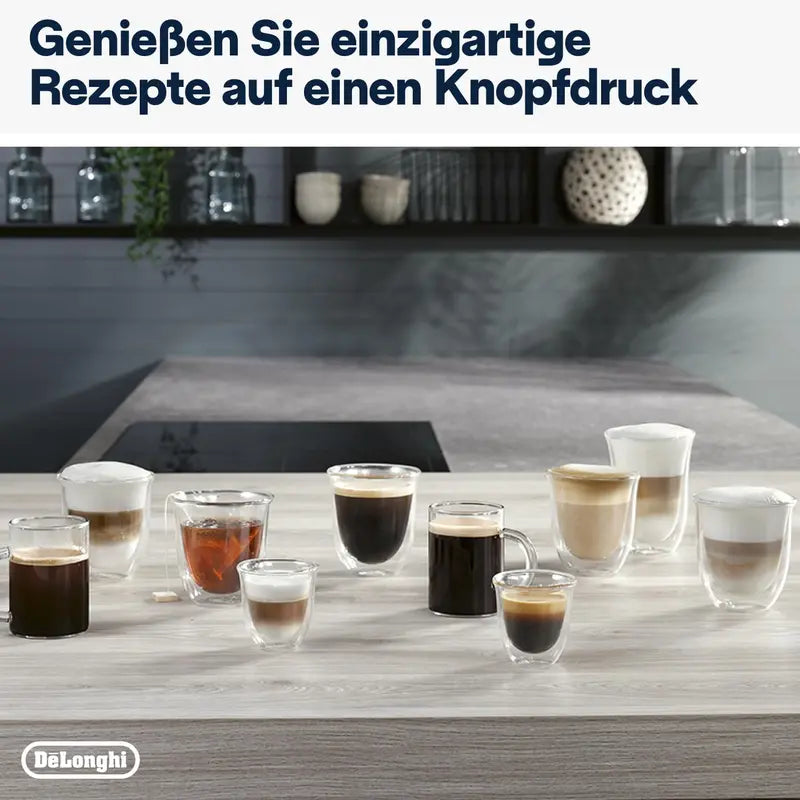 De’Longhi Magnifica Evo ECAM29281.B Fully Automatic Espresso Machine with LatteCrema System, 7 One-Touch Coffee Options, Dual-Boiler Function, Matte Black