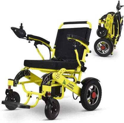 Culver Mobility Foldable Electric Power Wheelchair — Lightweight, FAA-Approved for Air Travel, Silver Finish
