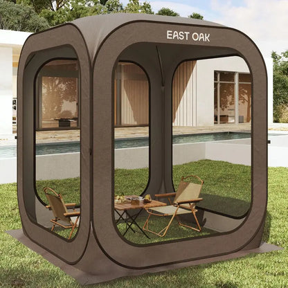 East Oak 10’×10′ Pop-Up Screen House  Instant-Setup Portable Canopy with Mesh Walls & UV Protection