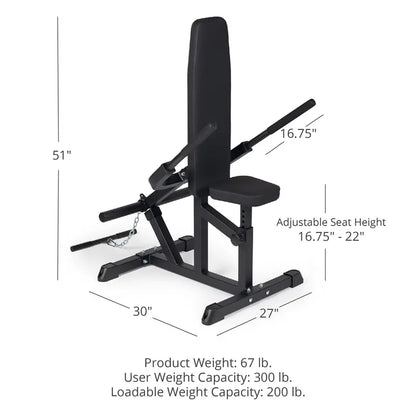 Titan Fitness Seated Dip Machine, Plate Loaded, 200 LB Capacity, Adjustable Tricep/Bicep Press, Upper Body Workout Equipment