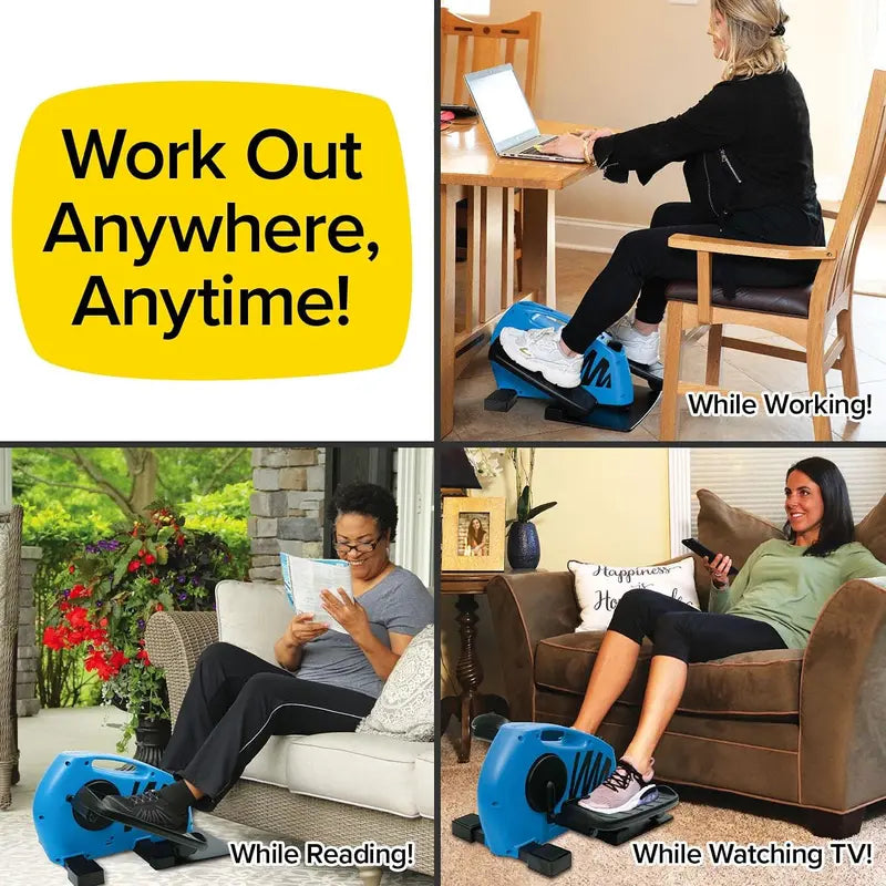 BluTiger Compact Seated Elliptical Machine with 8 Resistance Levels & Digital Display for Home & Office Fitness