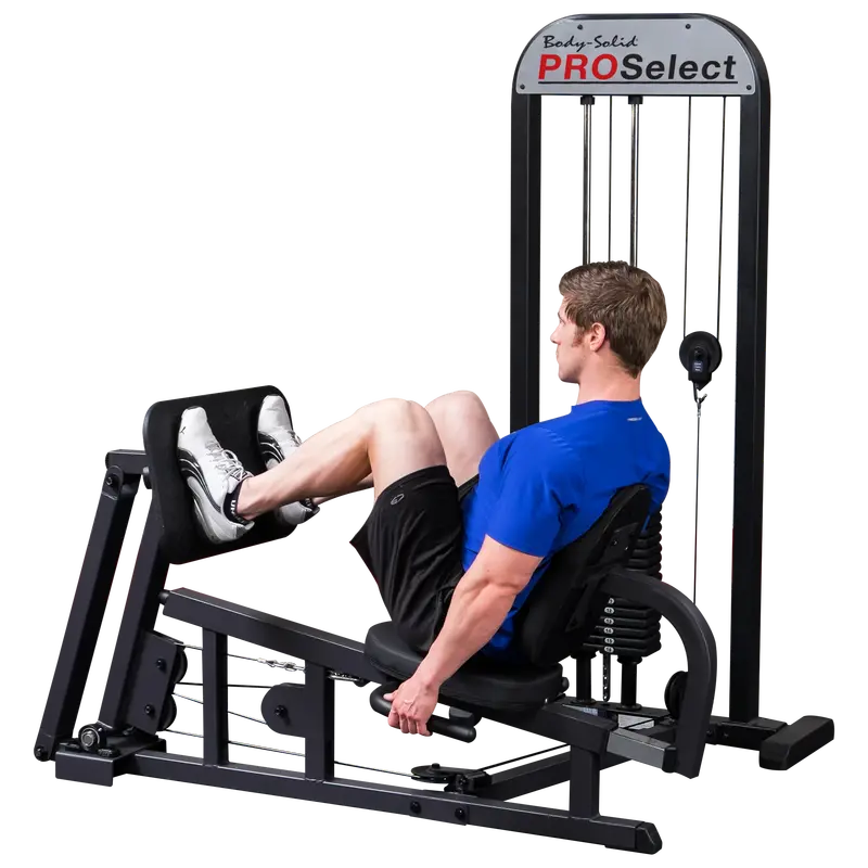 Body Solid Pro-Select Leg Press GLP-STK/3 with 310 lb Stack, Oversized Rubberized Footplate, Double Beam Design, Commercial Bearings