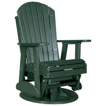 All-Weather Poly Lumber Adirondack Swivel Glider  Rust-Resistant Outdoor Seating
