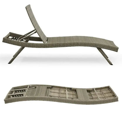 All-Weather Wicker Chaise Lounge Set  Two-Piece Outdoor Relaxation Collection