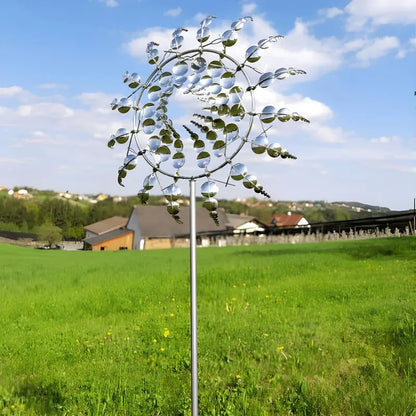 Enchanted Metal Windmill  Distinctive Spinning Garden Sculpture