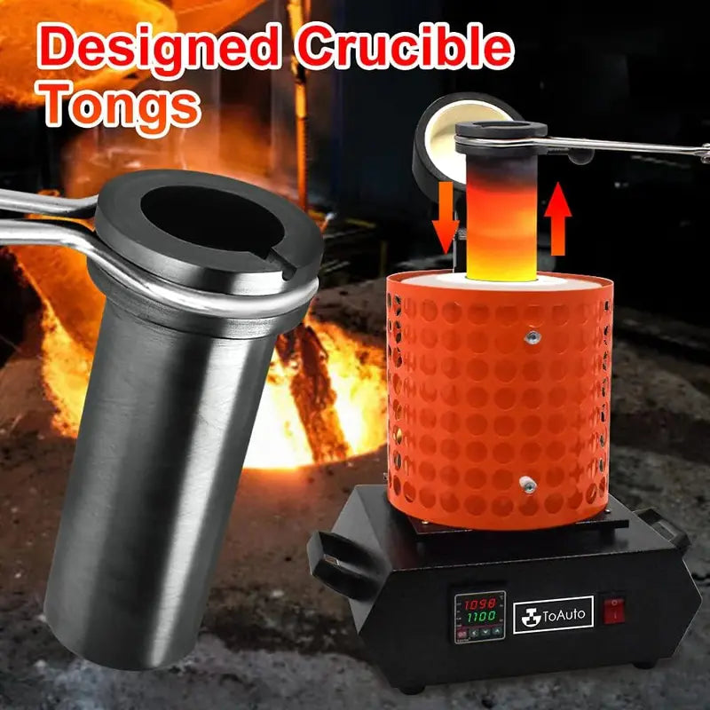 TOAUTO TGF3000-V1.1 Gold Melting Furnace  13 kg Capacity, 1400W, 2100°F Max Temperature