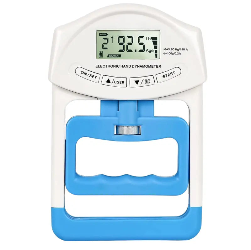 Digital Grip Strength Tester with Backlit LCD Screen and Precision Calibration