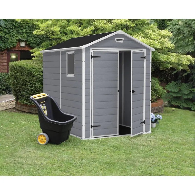 Manor 6 ft. x 7.5 ft. Compact Plastic Storage Shed