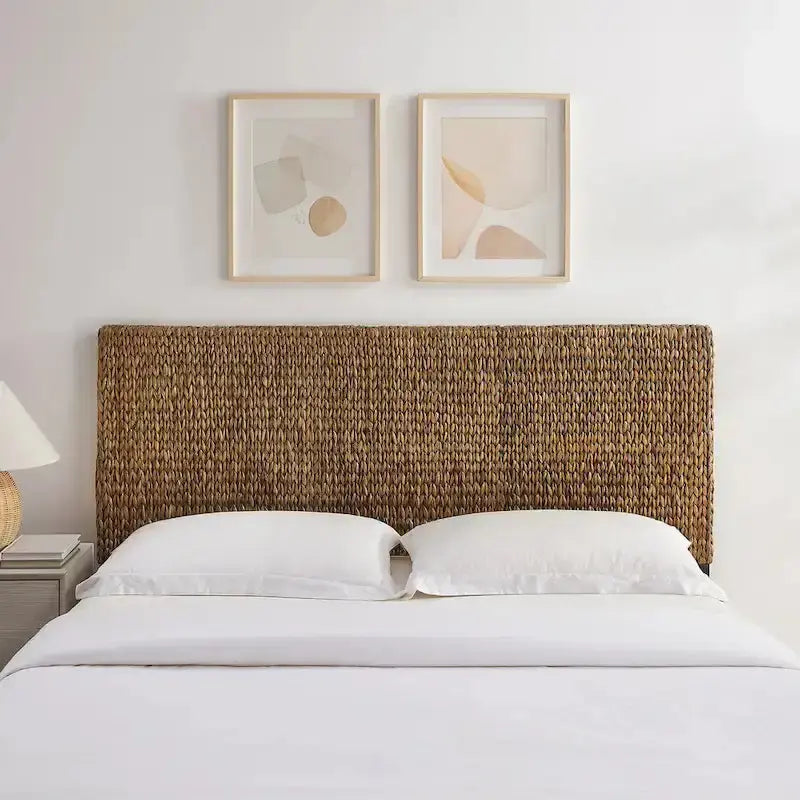 Crosley Edgewater Queen-Sized Upholstered Headboard — Coastal-Inspired Design with Clean Lines