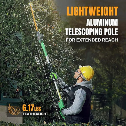 WORKPROX 20V Extendable Pole Hedge Trimmer  9.2-Foot Reach with 11-Position Rotating Head