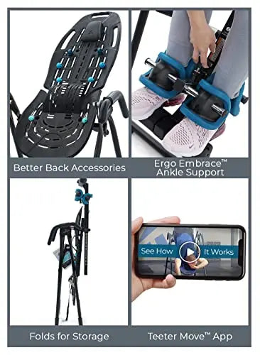 Teeter EP-560 Limited Inversion Table  FDA-Registered & UL-Certified for Back Pain Relief