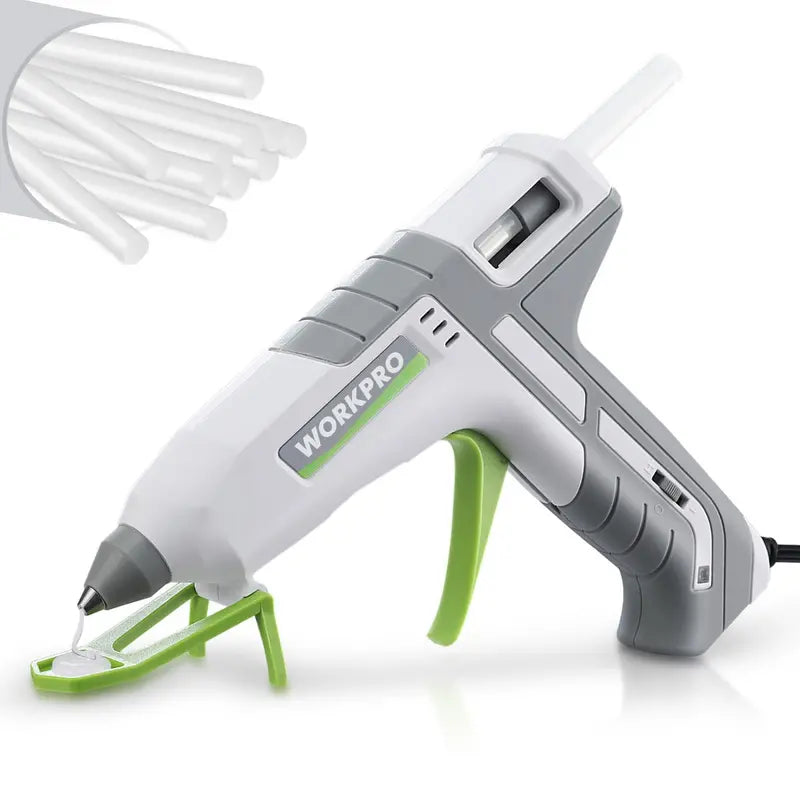 WORKPRO Full-Size Hot Glue Gun with 10 Glue Sticks  Pink Ribbon Edition