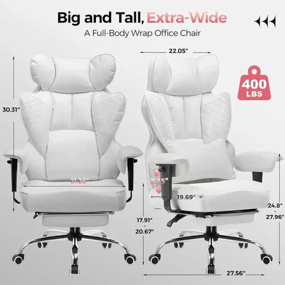 Extra-Wide Gaming Chair for Heavy Users  400 lb Support Capacity, Ergonomic Office & Gaming Design