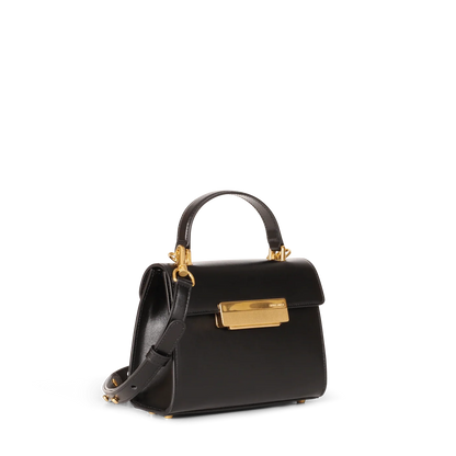 Mini Capucine - Cuir Box Noir