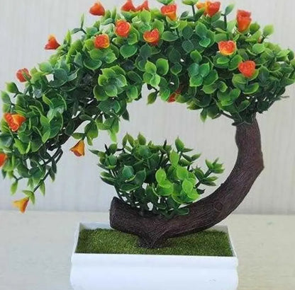 Decorative Artificial Bonsai Plant  Silk Flowers on PVC Stem (20 cm)