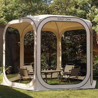 East Oak 10’×10′ Pop-Up Screen House  Instant-Setup Portable Canopy with Mesh Walls & UV Protection