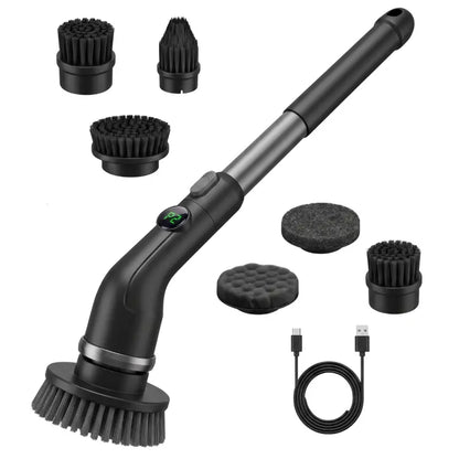 7-Head Cordless Electric Spin Scrubber with Ergonomic Extendable Design