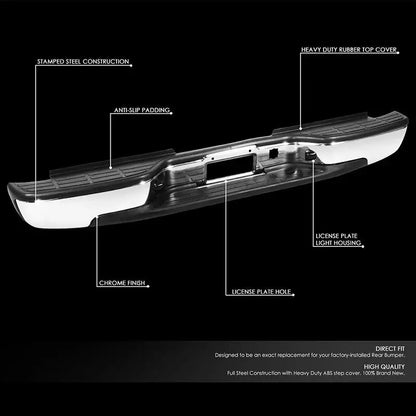 Chevrolet Silverado & GMC Sierra 2500HD/3500 Rear Step Bumper  No Parking Sensor Openings (20012007)