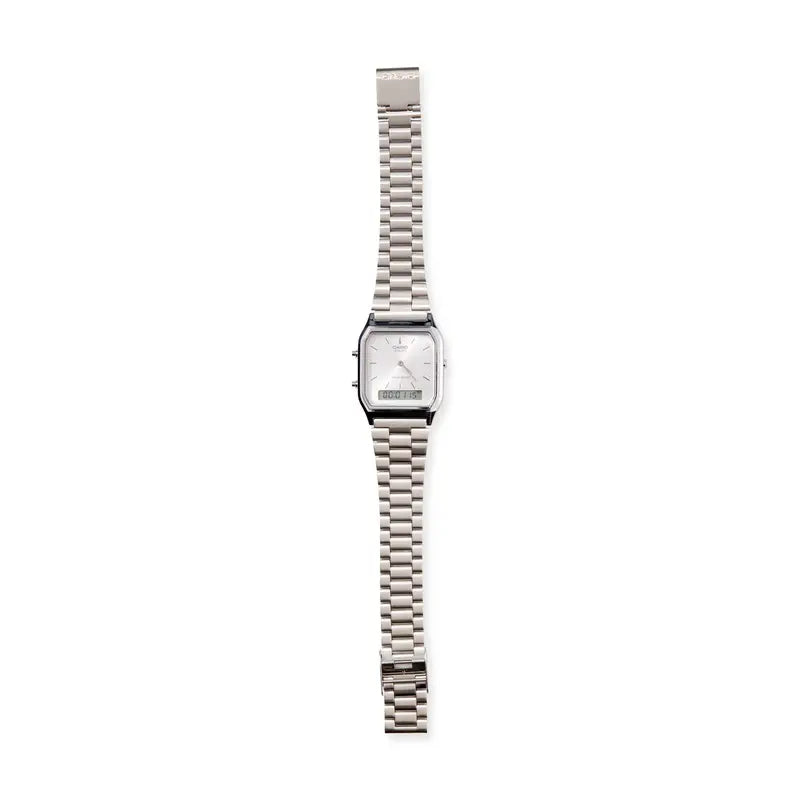 Casio AQ230 Silver Analog-Digital Watch