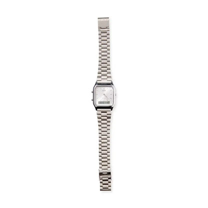 Casio AQ230 Silver Analog-Digital Watch
