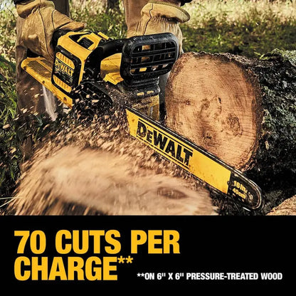 DEWALT 60V MAX 16in. Brushless Battery Powered Chainsaw Kit with (1) FLEXVOLT 3Ah Battery & Charger DCCS670X1