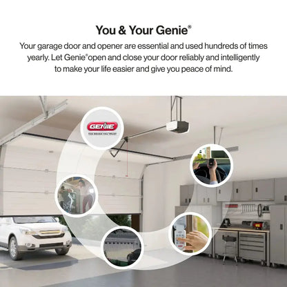 Genie Chain Drive 750 Garage Door Opener 3/4 HPC with Battery Backup, Quiet Chain Drive, Easy Installation, Includes Remotes & Keypad