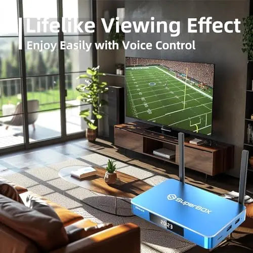 Bundle Box S5 MAX 2024 Pack 1 Voice Full Keyboard Remote 2 HDMI TF Card LED Light Strip  Easy Install & Phone Support Included