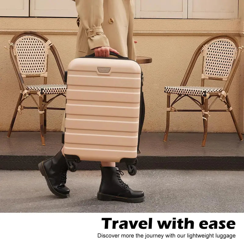 Coolife 3-Piece Lightweight Spinner Luggage Set  Hardshell Suitcases with TSA Locks