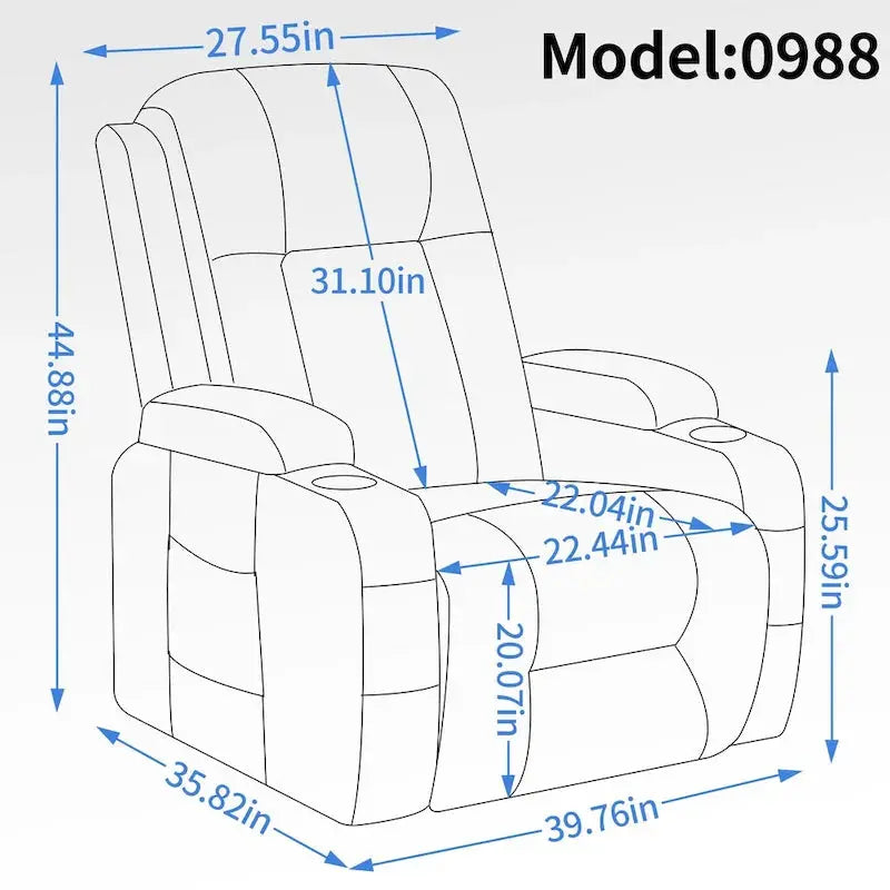 La-Z-Boy Power Lift Recliner with Single-Motor Massage, Heating, and USB Port