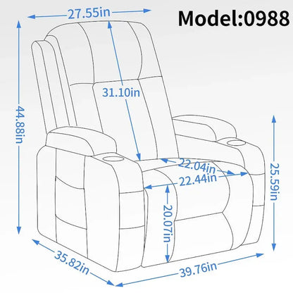 La-Z-Boy Power Lift Recliner with Single-Motor Massage, Heating, and USB Port