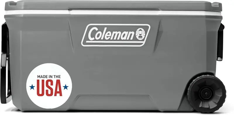 Coleman Classic 100-Quart Wheeled Cooler — Insulated Hard-Sided Design, Leak-Resistant, Ice Retention Up to 5 Days