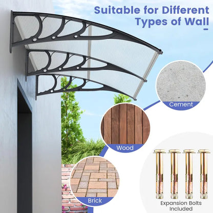 Weather-Resistant Door and Window Awning  UV, Rain, and Snow Protection for Residential Use
