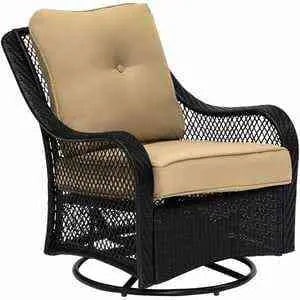 Orleans 5-Piece Patio Fire Pit Set — Steel Conversation Area with Swivel Gliders, Navy Cushions, and Square Table Base