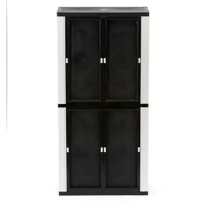 HDX Freestanding Gray Garage Cabinet  35″W × 71″H × 18″D, Lockable Doors & Adjustable Shelves