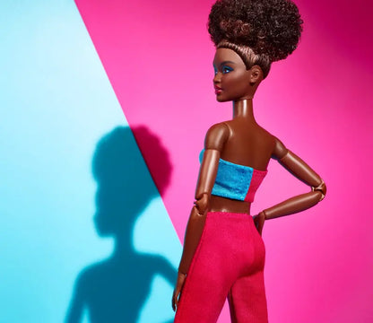 Barbie Looks Doll, Natural Black Hair, Color Block Crop Top