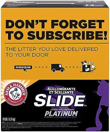 Arm & Hammer SLIDE Platinum 18 lb Multi-Cat Clumping Litter with 14-Day Odor Control