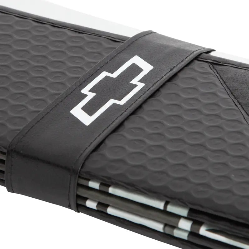 Plasticolor Chevy 58” x 27.5” Universal Fit Accordion Automotive Sunshade, Black, 1 Pc