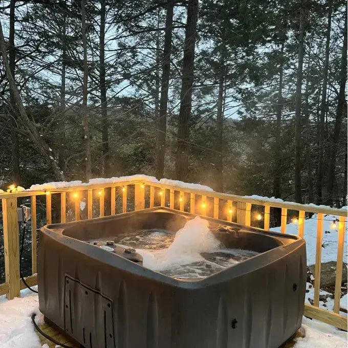 Aquarest Spas 4-Person Hot Tub  Plug-and-Play Rectangular Spa with 12 Jacuzzi®-Powered Jets, Energy-Efficient Design