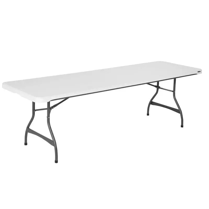 Lifetime 8-Foot Commercial Folding Tables  Stackable, White, 4-Pack (Model 80344)