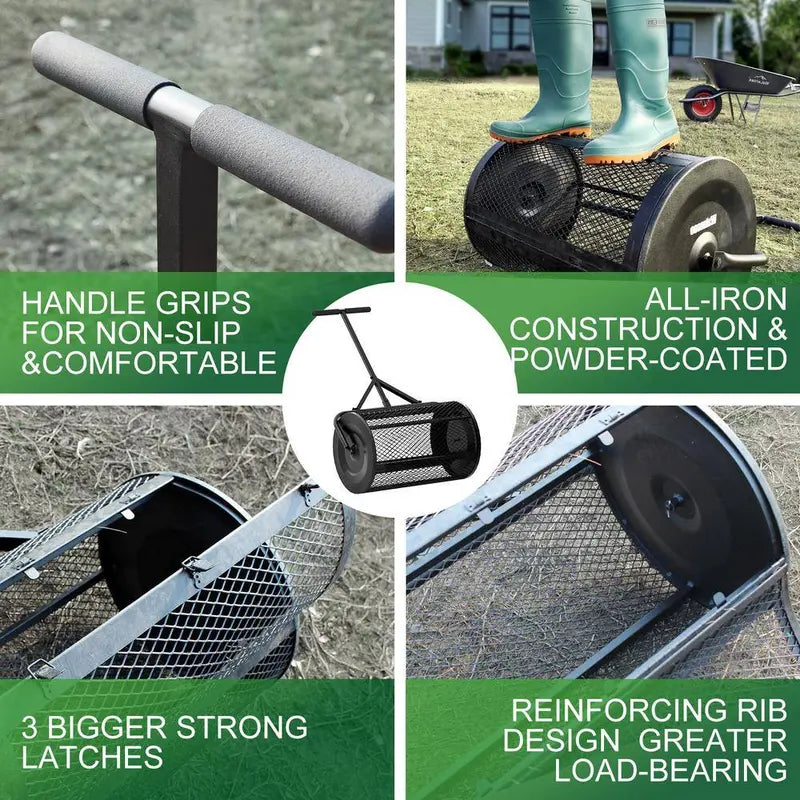 24-Inch Metal-Handle Peat Moss & Compost Spreader  SP-001-JNN