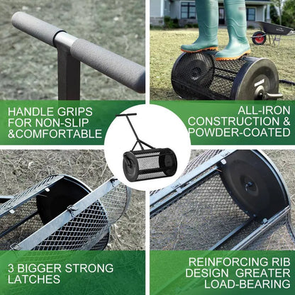 24-Inch Metal-Handle Peat Moss & Compost Spreader  SP-001-JNN