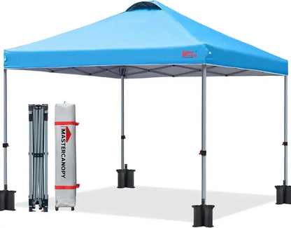 10×10 Black Pop-Up Canopy Tent  Durable Instant Shelter with Roller Bag for Transport