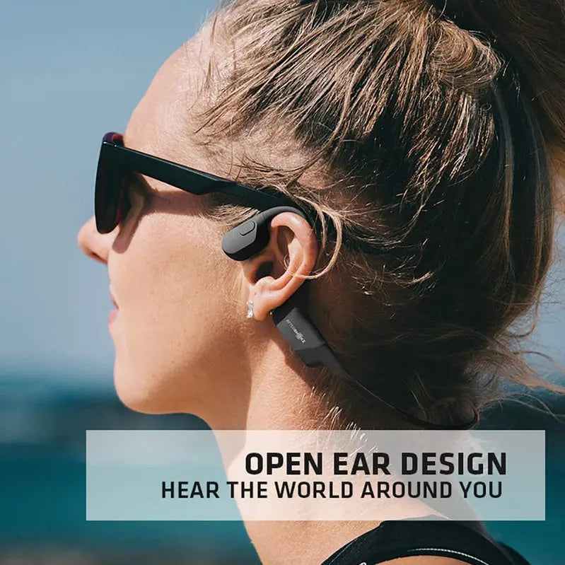 AfterShokz Aeropex Open-Ear Bone Conduction Headphones  Wireless Sport Headset in Cosmic Black