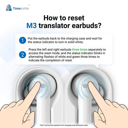 Timekettle M3 Language Translator Earbuds, Two-Way, with APP for 40 Languages   93 Accents Online