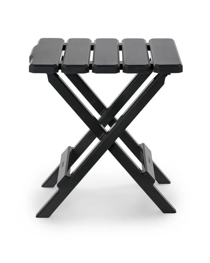 Camco Adirondack Table | Lightweight and Easy to Setup | Durable ABS Plastic, Charcoal (51881)
