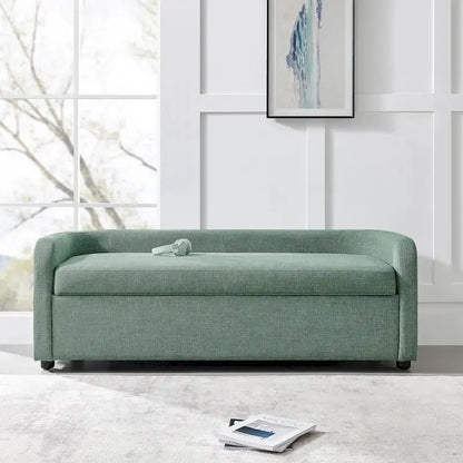 Wendy Upholstered Storage Bench  Compact Footstool with Hidden Compartment